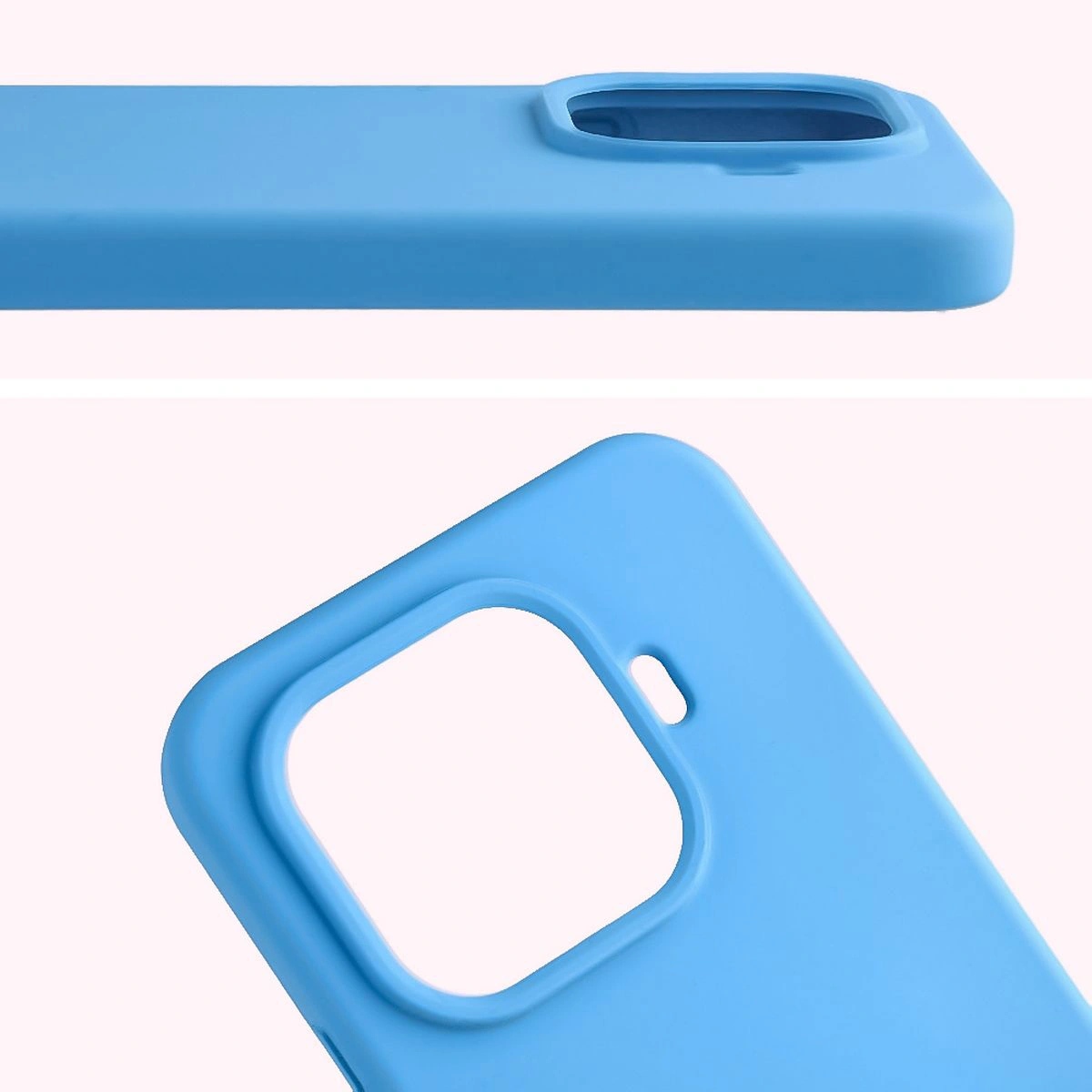 Close-up of the lens cutout in the Bison Soft Case for Xiaomi 15T Pro