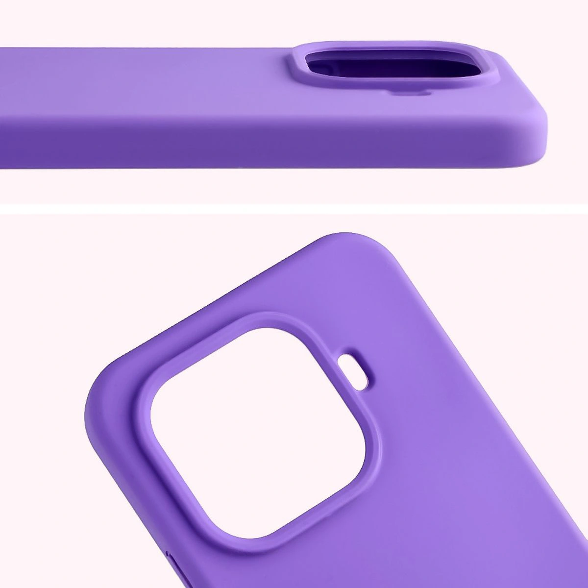 Close-up of the lens cutout in the Bison Soft Case for Xiaomi 15T Pro