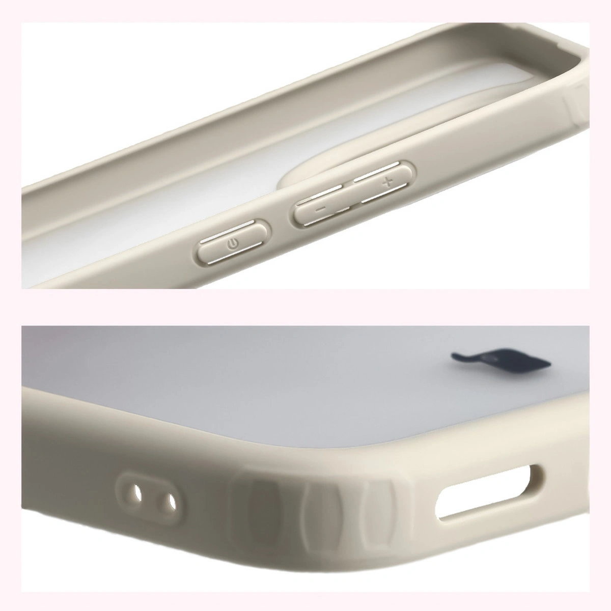 Colțuri întărite și margini ridicate ale ecranului în etui Bizon Case Angelo pentru Xiaomi 15T