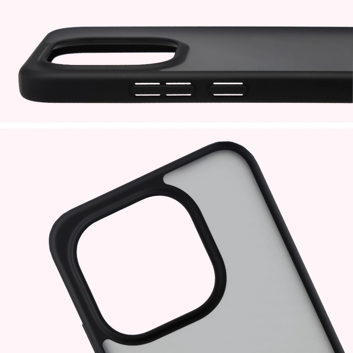 Decupaj complet și margini ridicate pentru cameră în etui Bizon Case Angelo pentru Xiaomi 15T