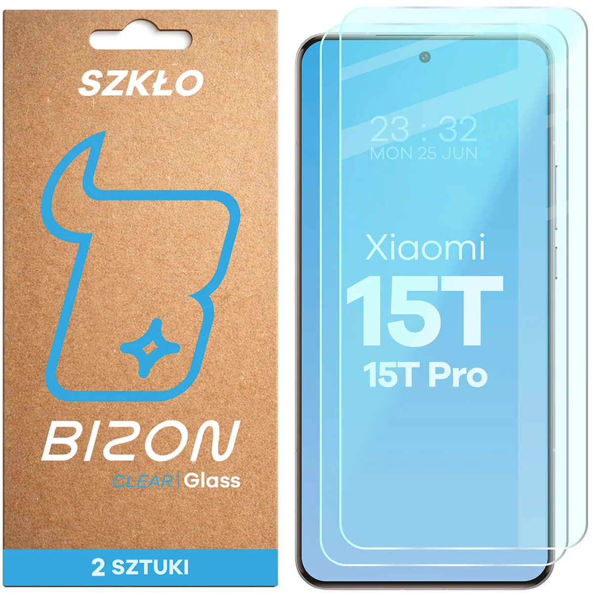Szkło hartowane Bizon Glass Clear Duo do Xiaomi 15T / Xiaomi 15T Pro