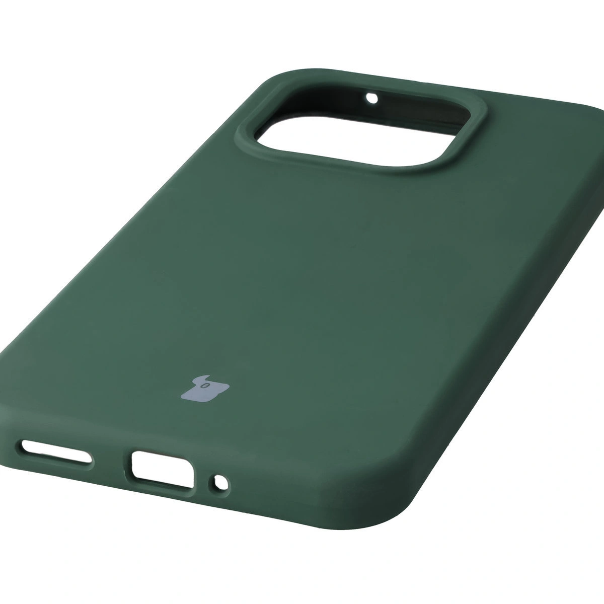 Close-up of precise cutouts and wireless charging capability in the Bison Soft Case for Xiaomi 15T