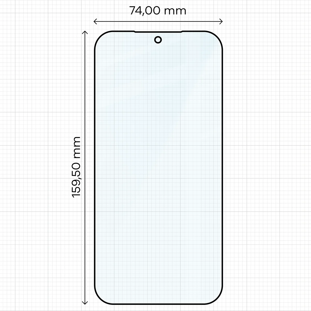Wymiary szkła na miarce dla Xiaomi 17 Ultra