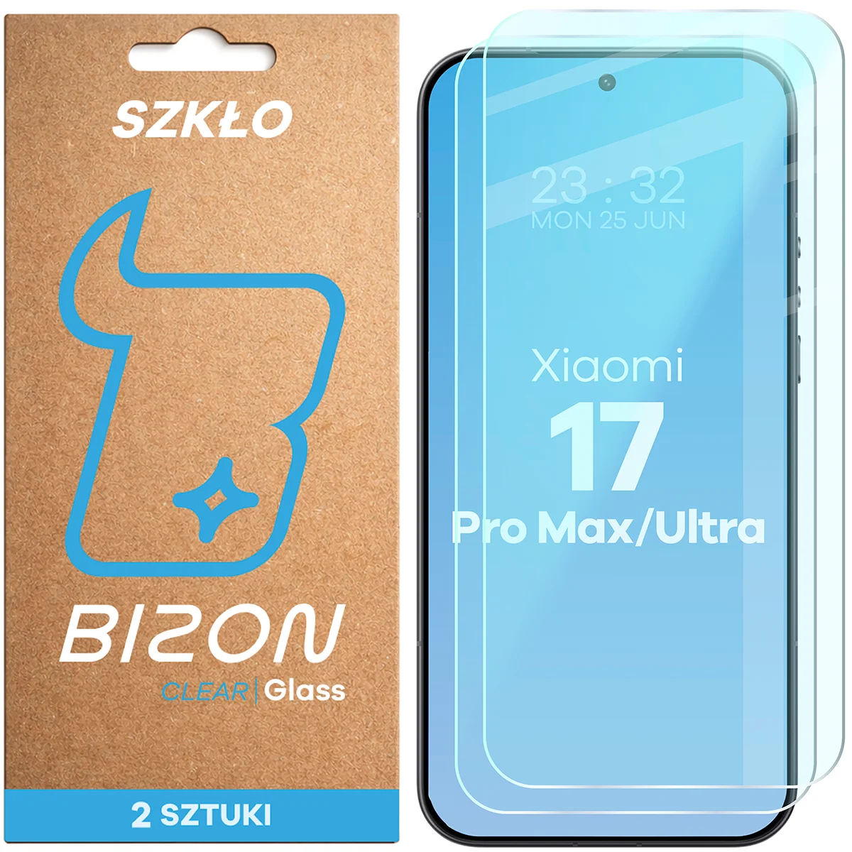 Szkło hartowane Bizon Glass Clear Duo do Xiaomi 17 Ultra / Xiaomi 17 Pro Max