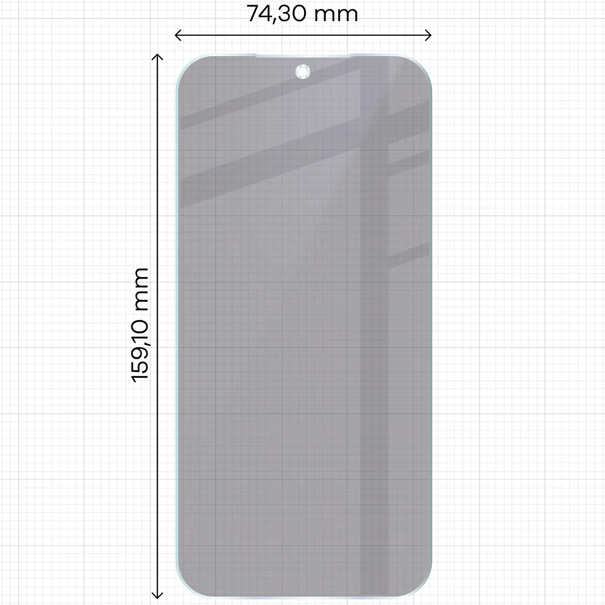 Wymiary szkła Bizon Hybrid Shadow do Xiaomi 17 Ultra