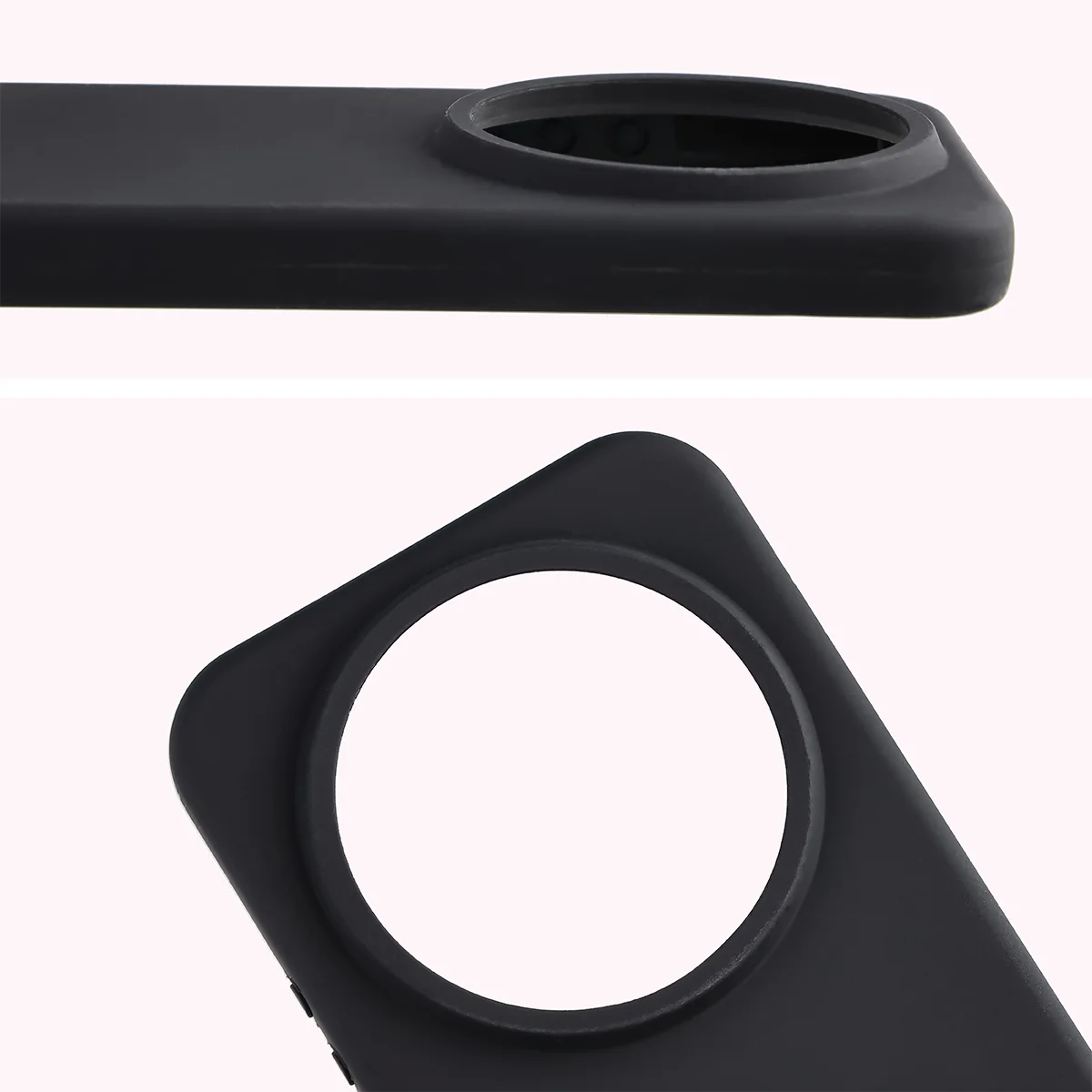 Close-up of the lens cutout in the Bison Soft Case for Xiaomi 17 Ultra