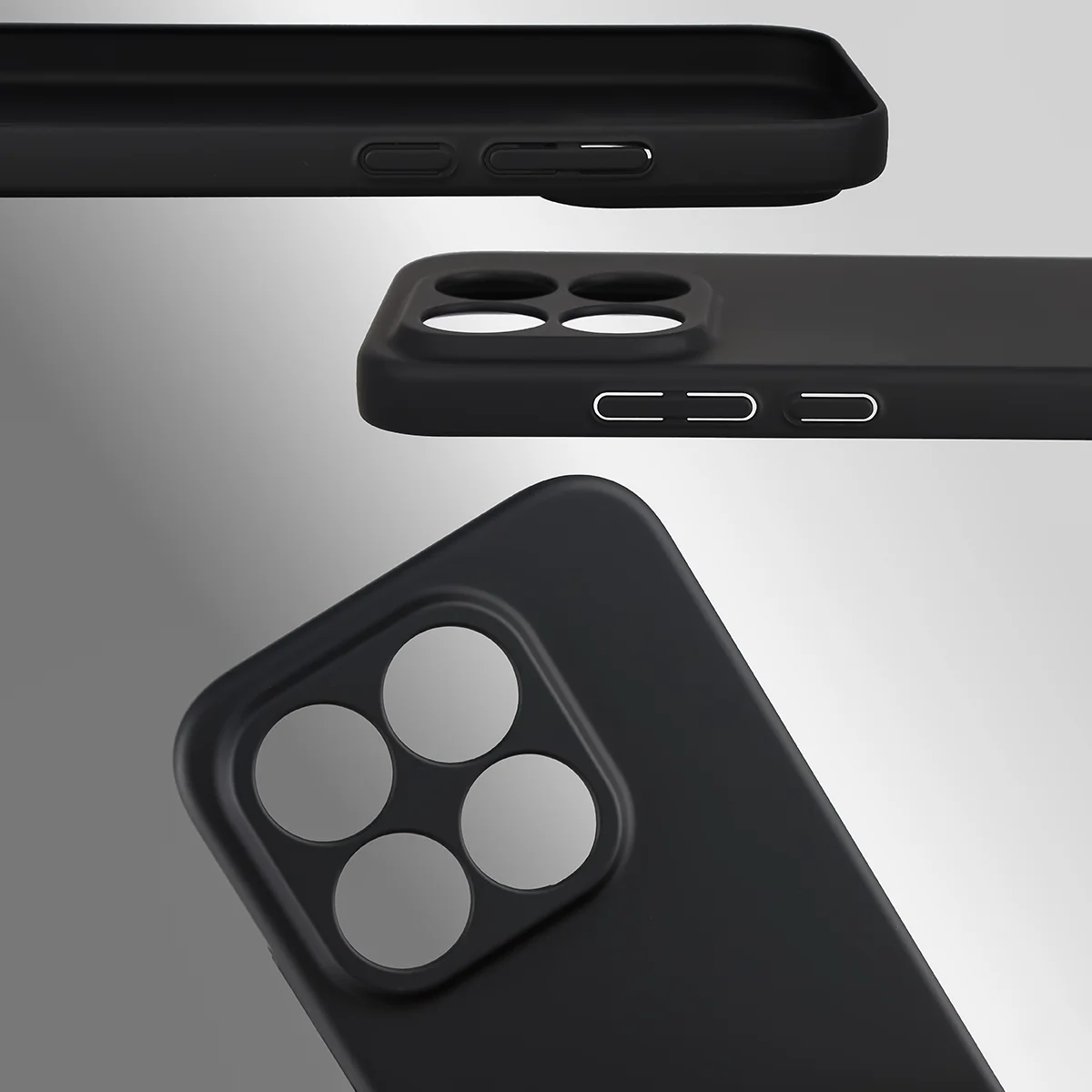 Dedykowane wycięcia i podwyższone krawędzie aparatu i ekranu w etui Bizon Case Łupka do Xiaomi 17