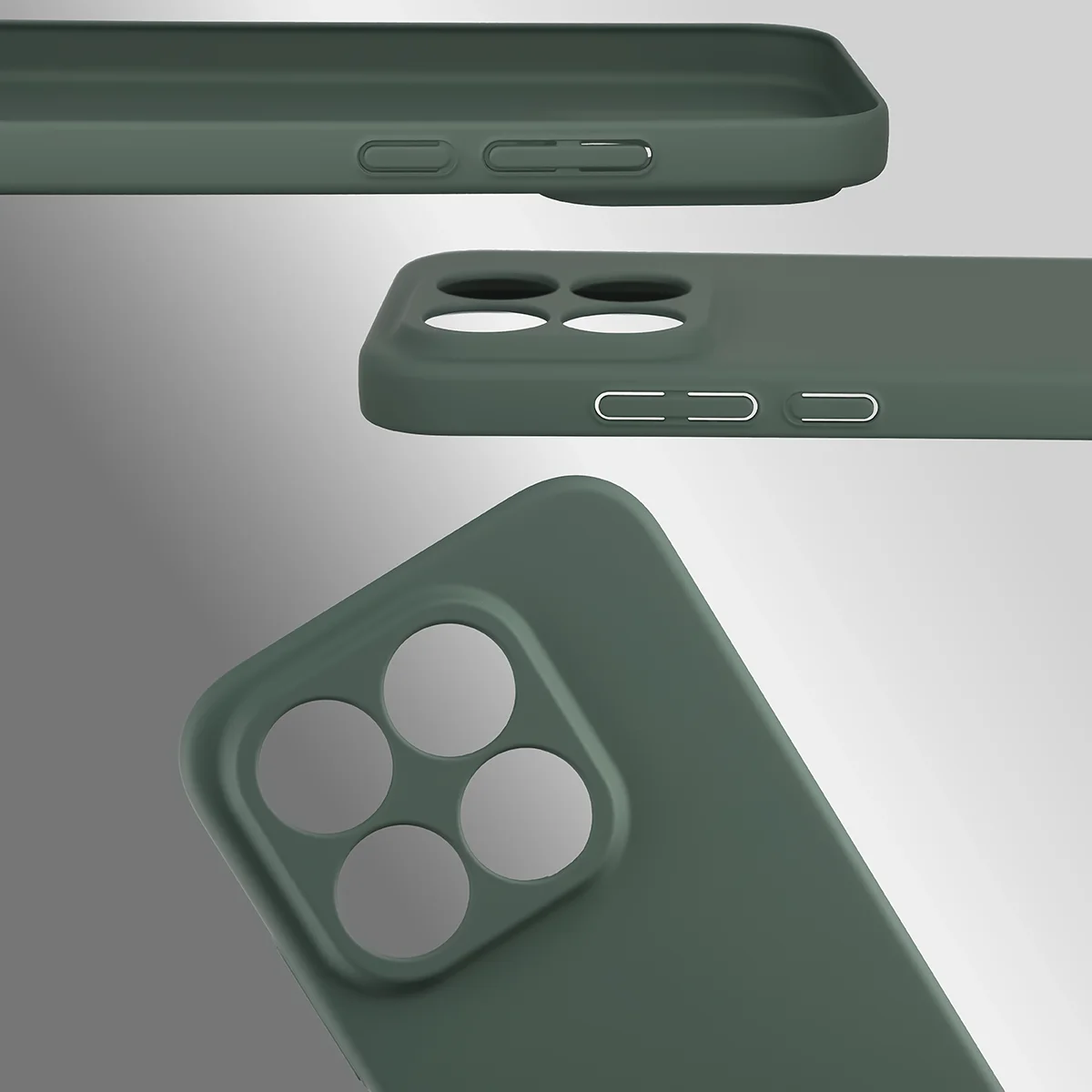 Dedykowane wycięcia i podwyższone krawędzie aparatu i ekranu w etui Bizon Case Łupka do Xiaomi 17