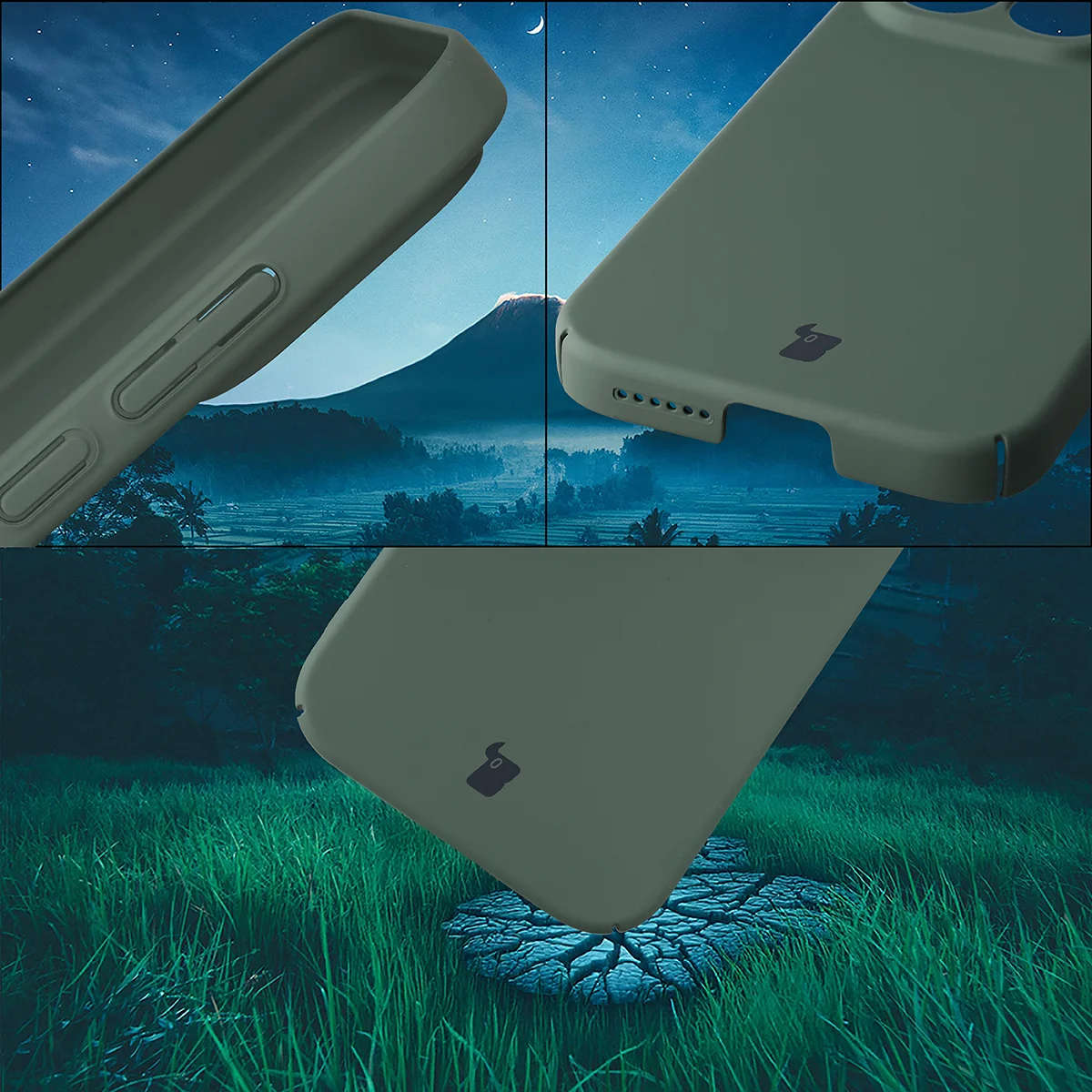 Zintegrowane osłony na przyciski, wycięcia i twardy materiał etui Bizon Case Łupka do Xiaomi 17