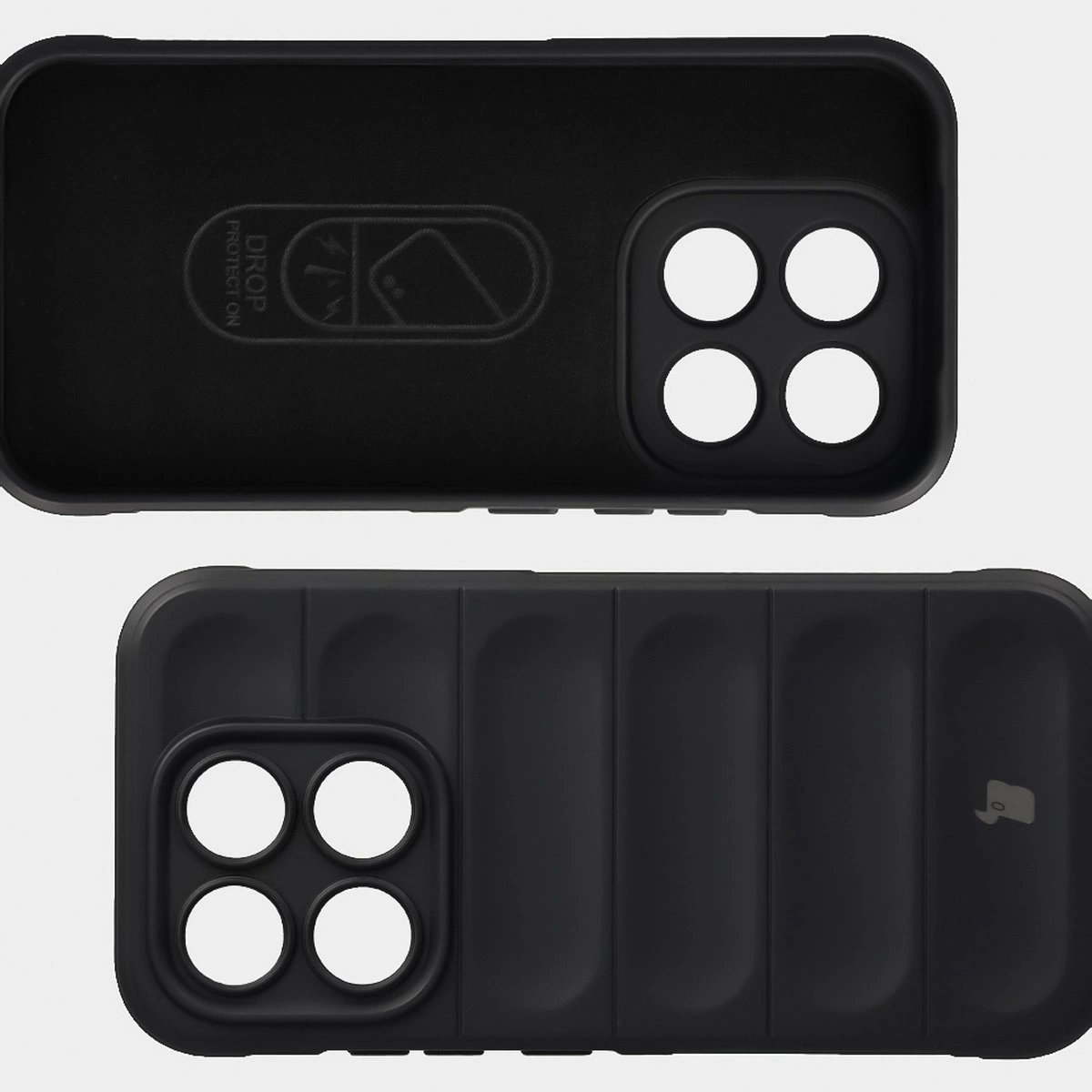 Wyściółka z mikrofibry, wyżłobienia na pleckach i wzmocnione narożniki w etui Bizon Case Tur do Xiaomi 17