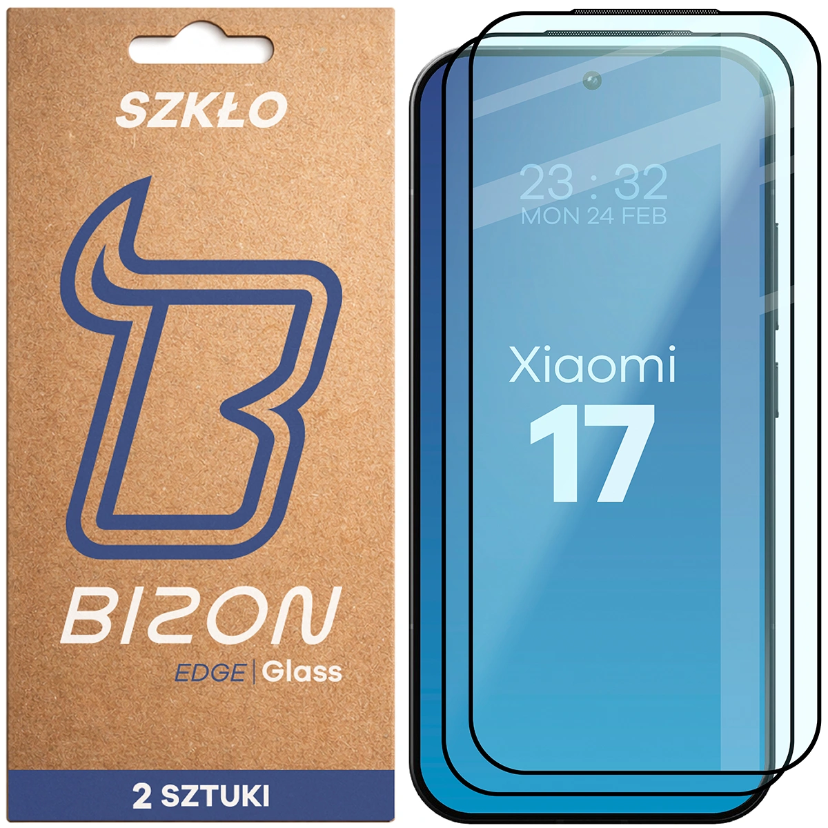 Szkło hartowane na cały ekran Bizon Glass Edge Duo dla Xiaomi 17
