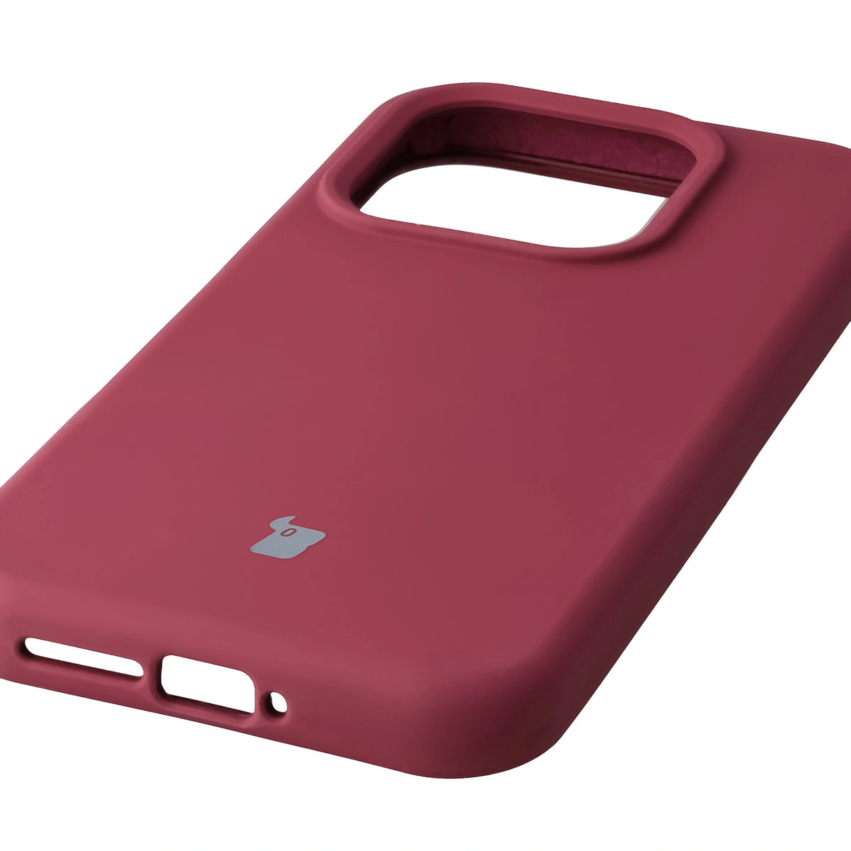 Close-up of precise cutouts and wireless charging capability in the Bison Soft Case for Xiaomi 17