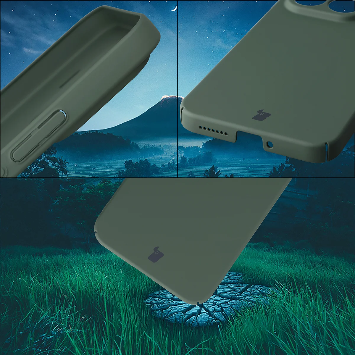 Integrierte Abdeckungen für Tasten, Ausschnitte und hartes Material des Etuis Bizon Case Łupka für Xiaomi 17T Pro