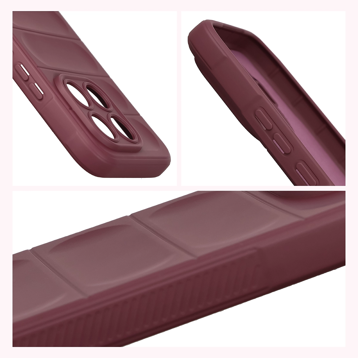 Teksturowane boki i podwyższone krawędzie ekranu i aparatu w etui Bizon Case Tur do Xiaomi 17T Pro
