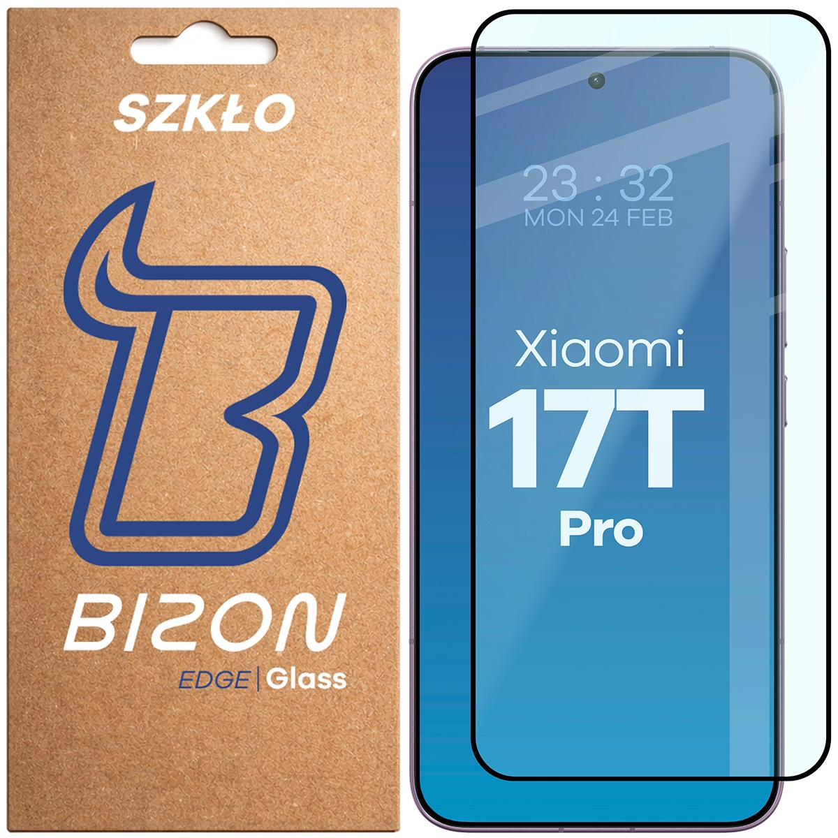 Szkło hartowane na cały ekran Bizon Glass Edge dla Xiaomi 17T Pro