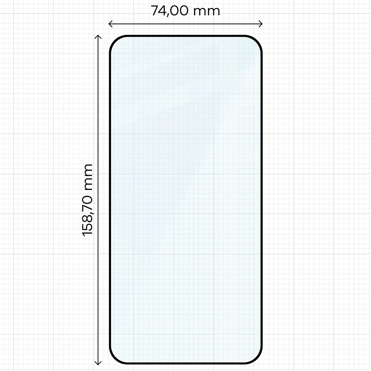 Wymiary szkła Bizon Glass Edge do Xiaomi 17T Pro