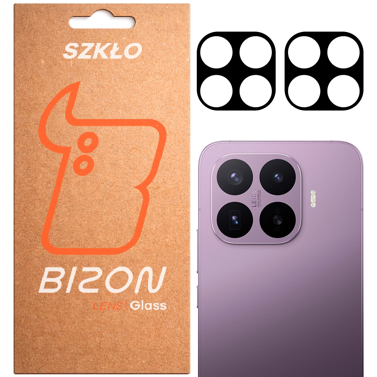 Verpackung und 2 Stück Glas für die Kamera Bizon Glass Lens für Xiaomi 17T Pro