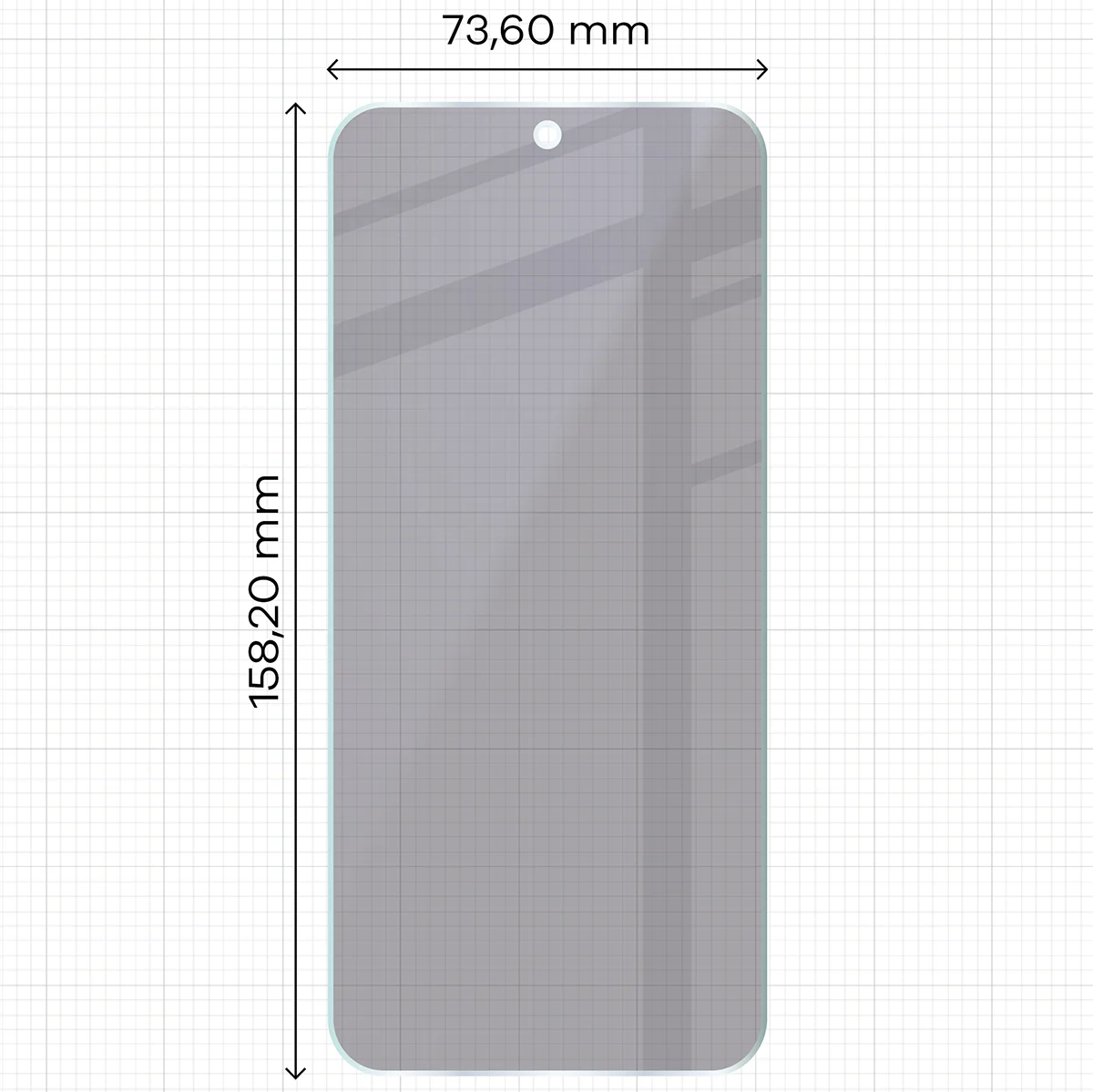 Wymiary szkła Bizon Hybrid Shadow do Xiaomi 17T Pro