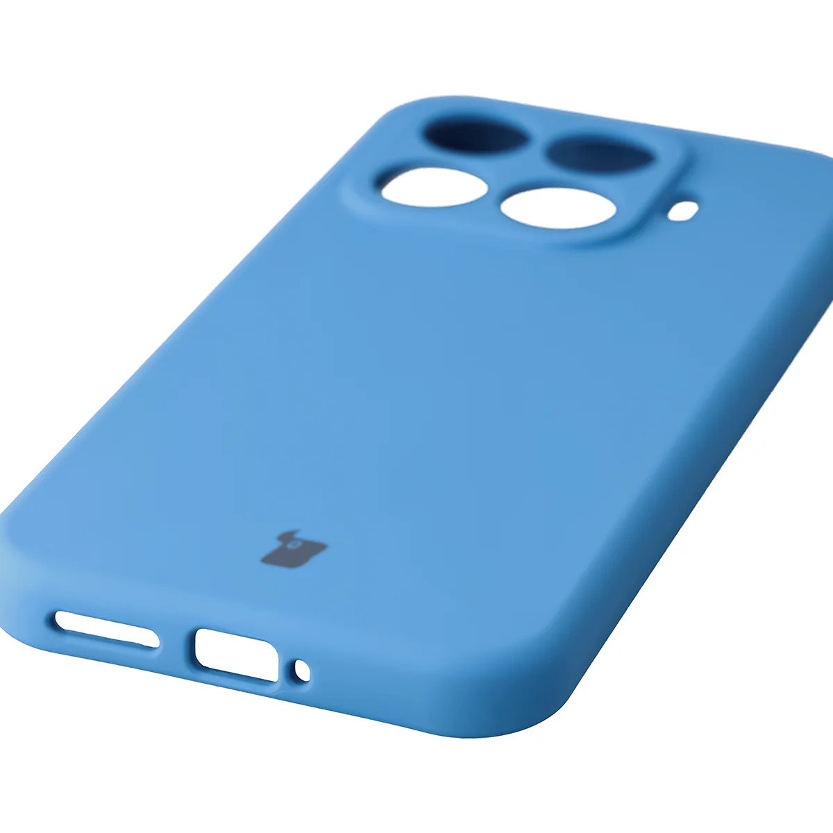 Close-up of precise cutouts and wireless charging capability in the Bison Soft Case for Xiaomi 17T Pro