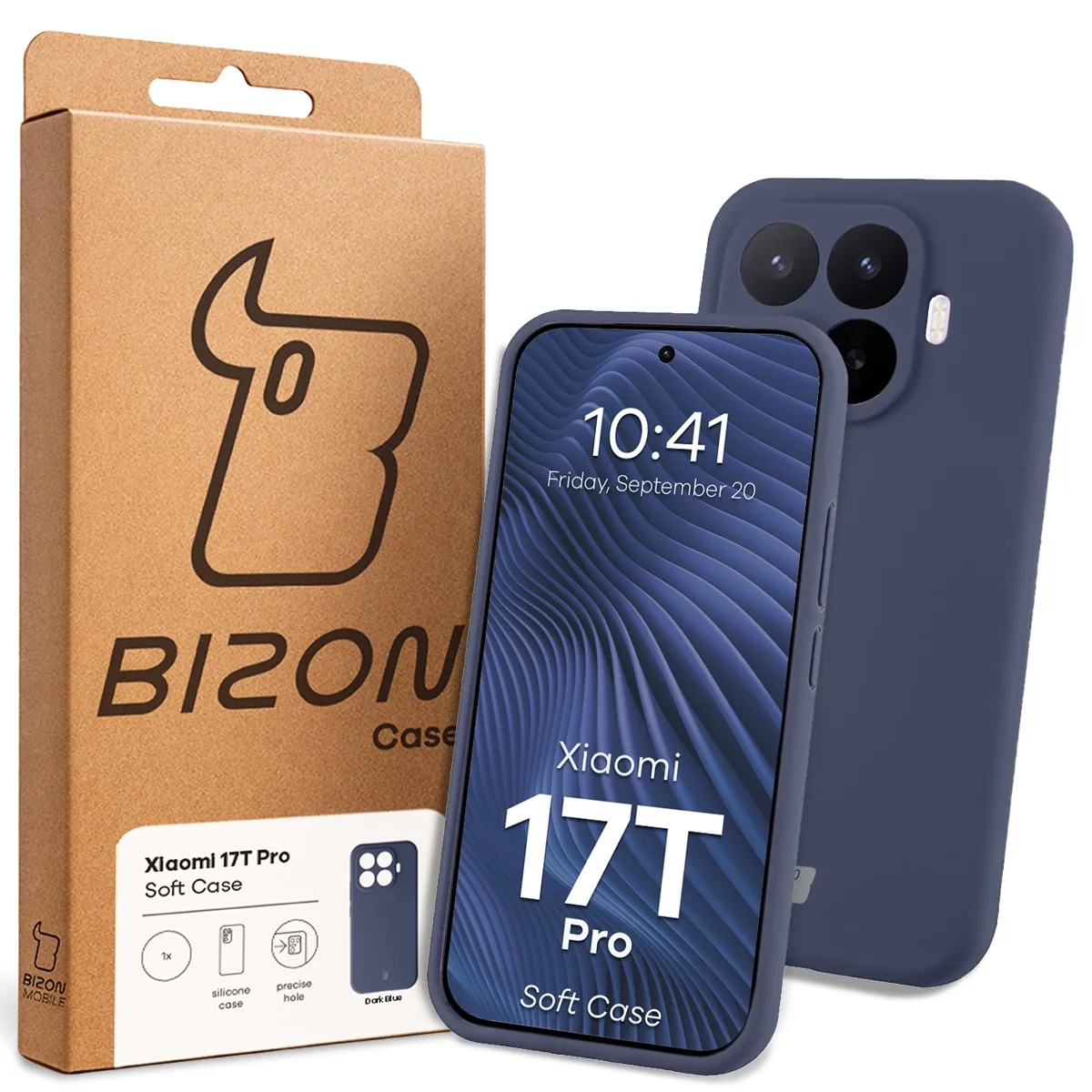 Front of the Bison Case box with a dedicated label for Xiaomi 17T Pro