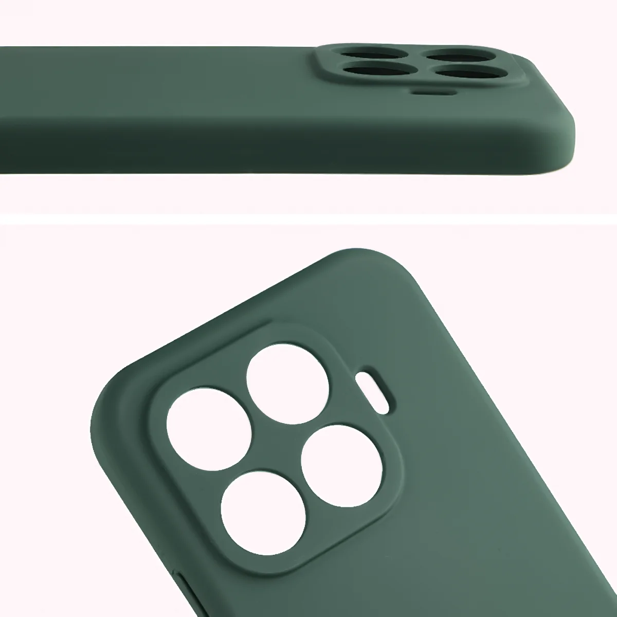Close-up of the lens cutouts in the Bison Soft Case for Xiaomi 17T Pro