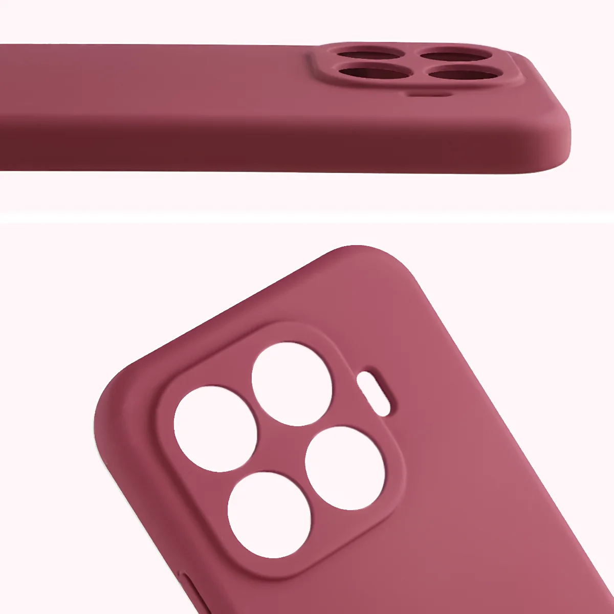 Close-up of the lens cutouts in the Bison Soft Case for Xiaomi 17T Pro
