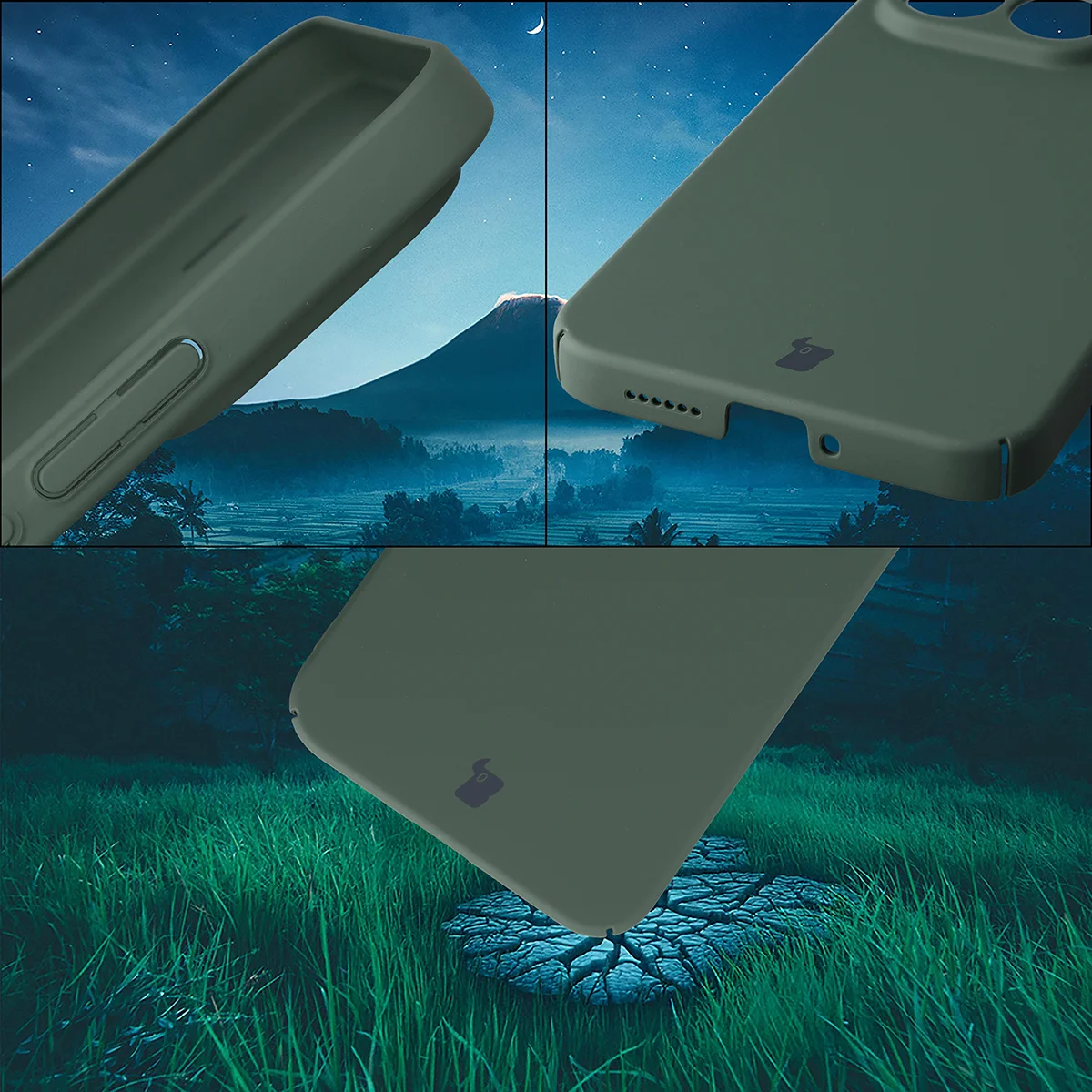 Integrierte Abdeckungen für Tasten, Ausschnitte und hartes Material des Etuis Bizon Case Łupka für Xiaomi 17T
