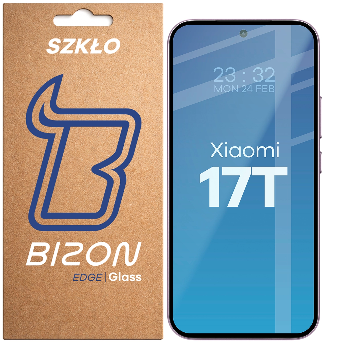 Tempered glass covering the entire screen Bizon Glass Edge for Xiaomi 17T