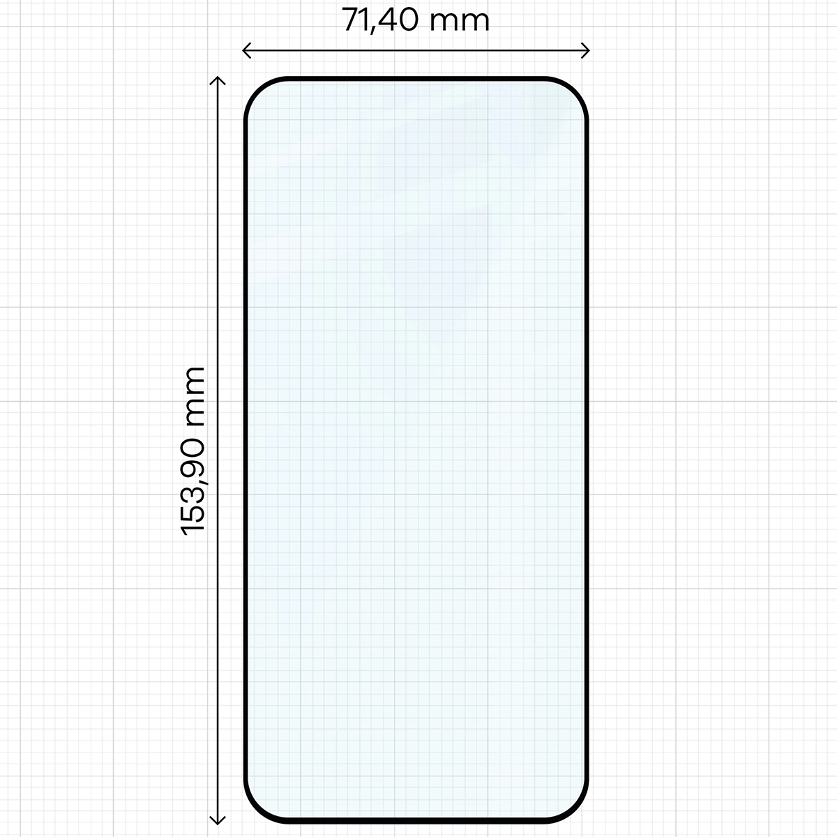 Wymiary szkła Bizon Glass Edge Duo do Xiaomi 17T