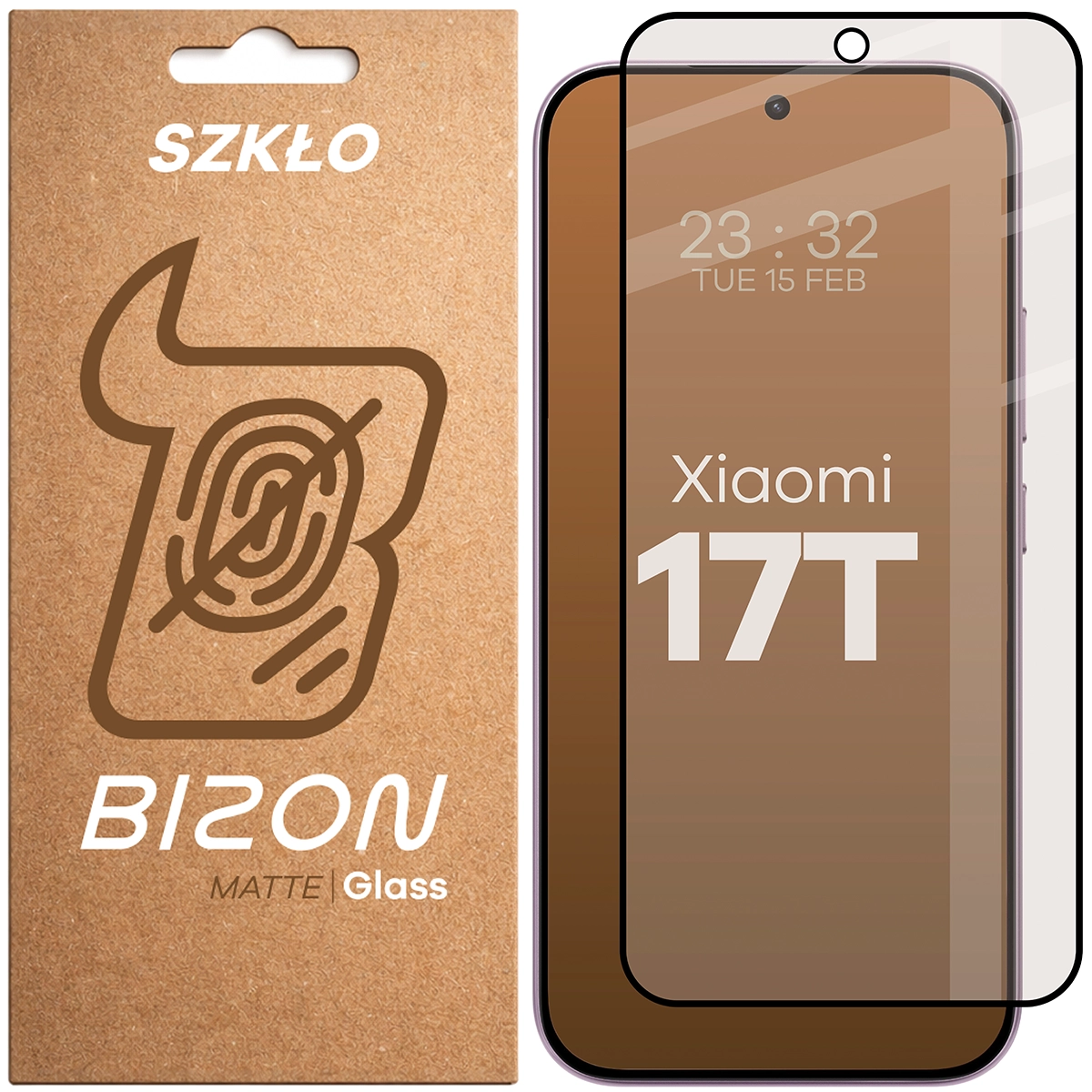 Matte glass for the screen Bison Glass Matte for Xiaomi 17T, 1 piece
