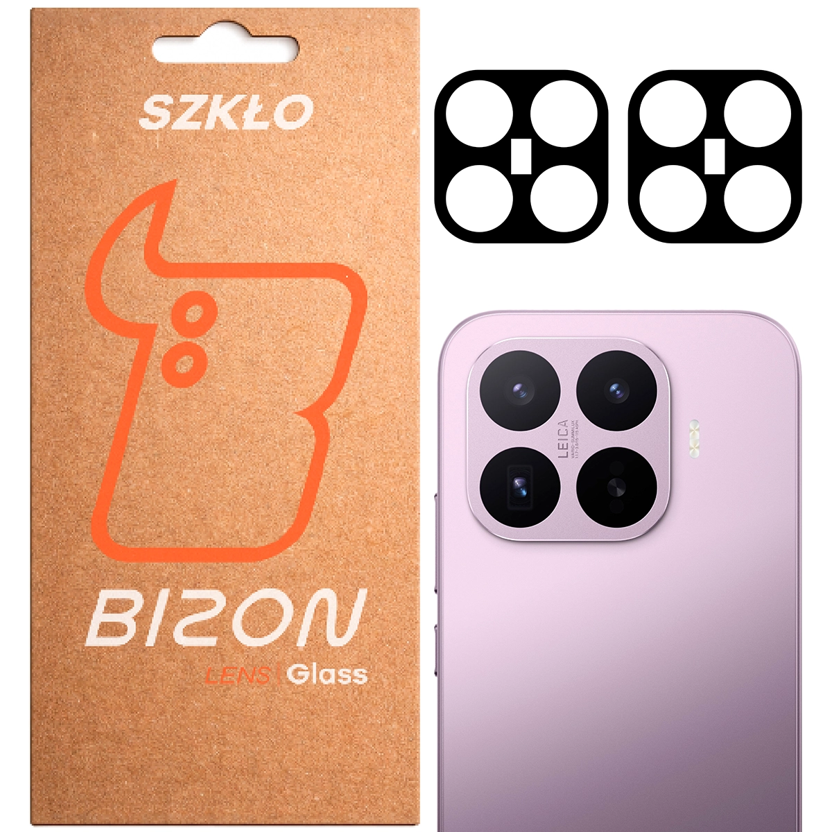 Pudełko i 2 sztuki szkła na aparat Bizon Glass Lens do Xiaomi 17Ti