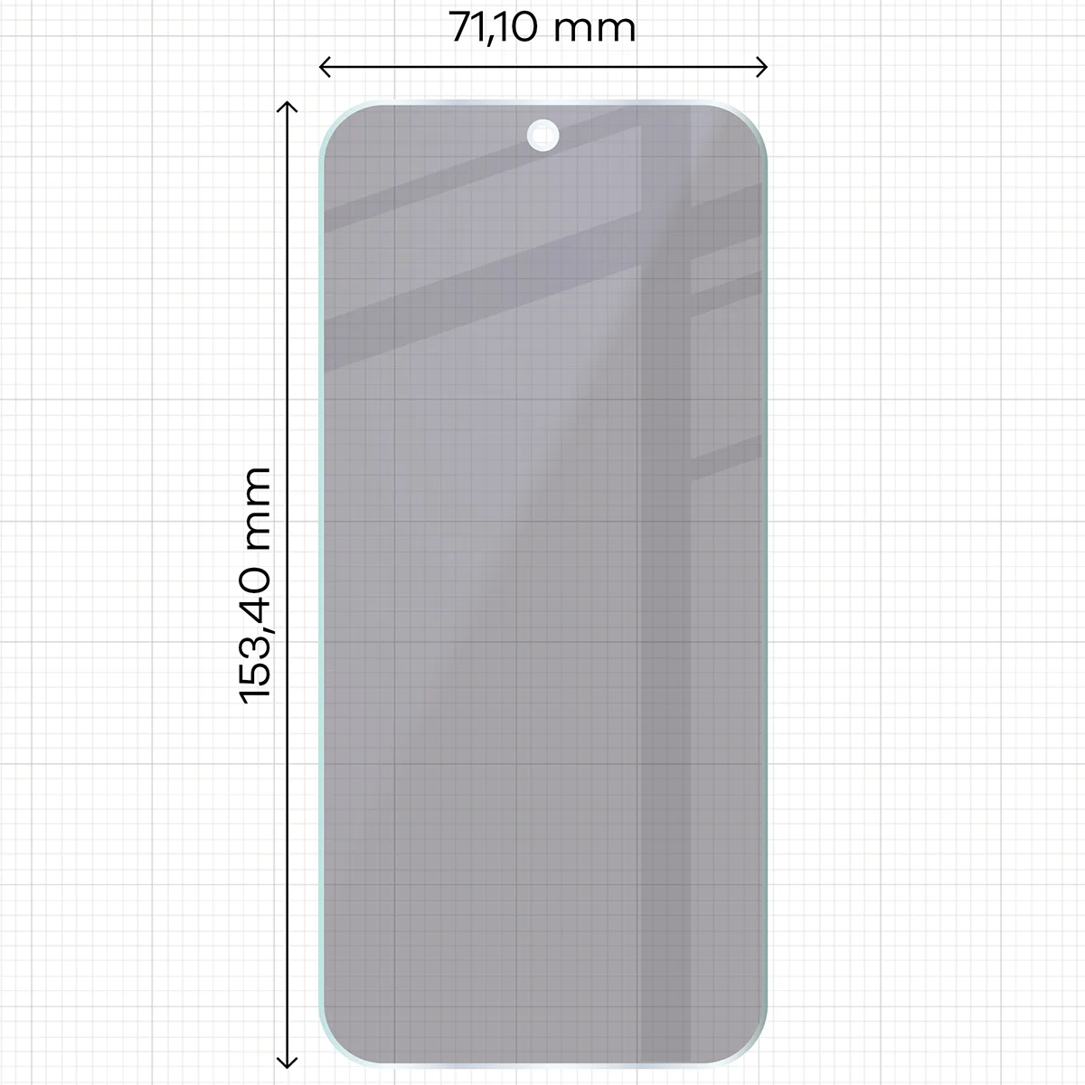 Wymiary szkła Bizon Hybrid Shadow do Xiaomi 17T