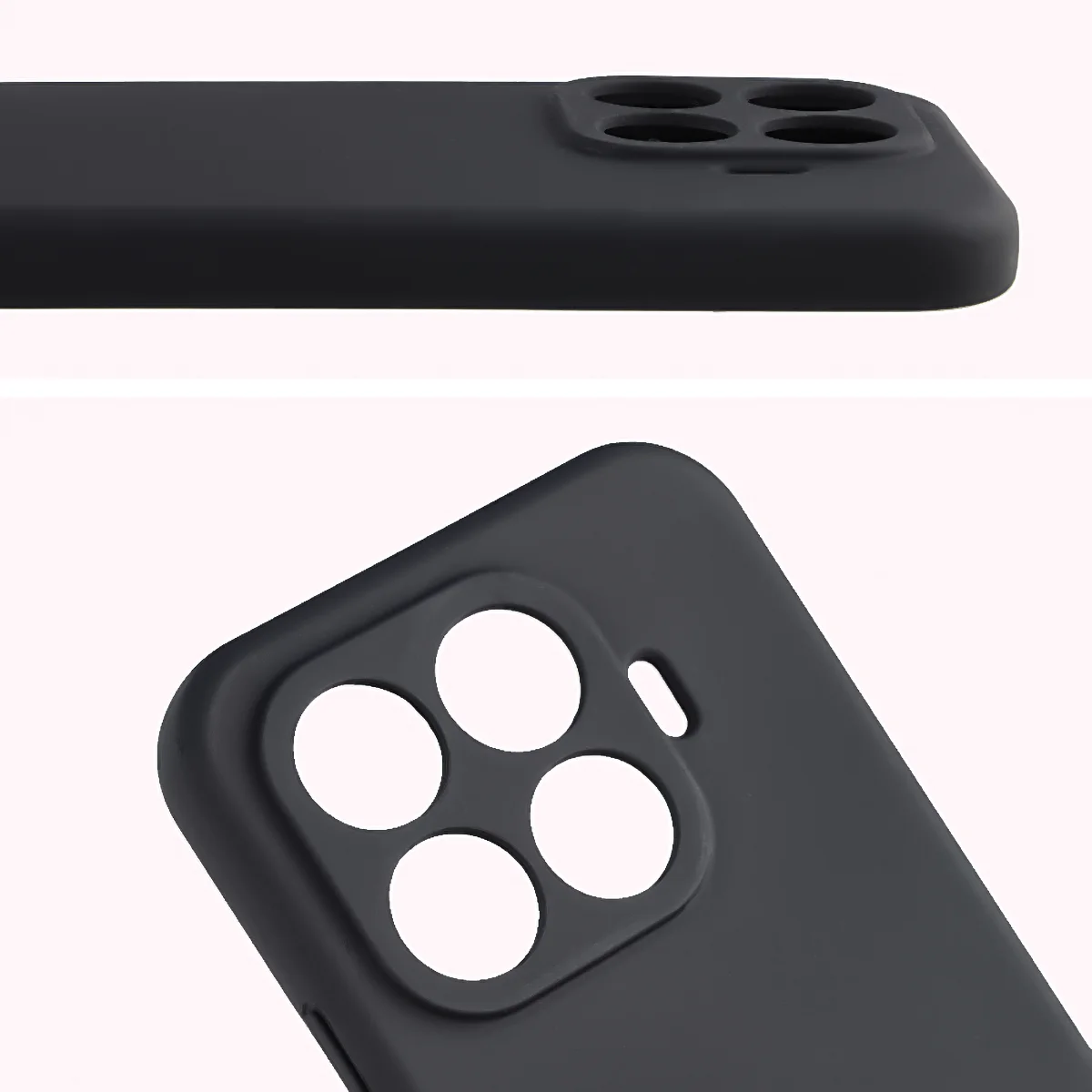 Close-up of the lens cutouts in the Bison Soft Case for Xiaomi 17T