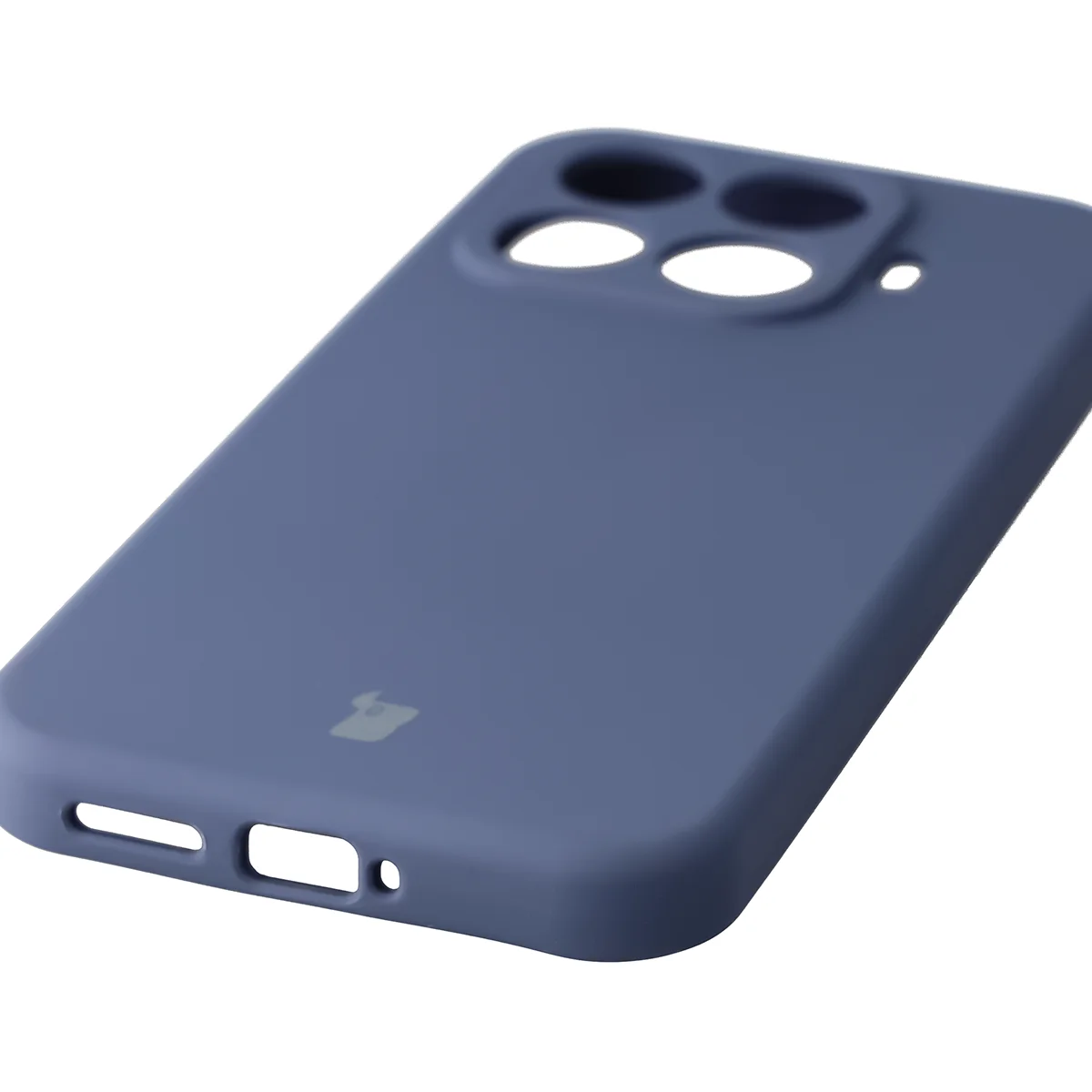 Close-up of precise cutouts and wireless charging capability in the Bison Soft Case for Xiaomi 17T