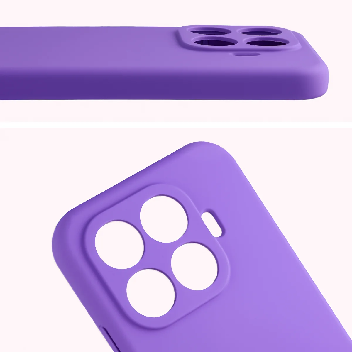 Close-up of lens cutouts in the Bison Soft Case for Xiaomi 17T