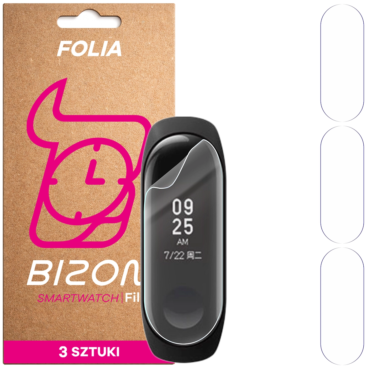 Folia hydrożelowa Bizon Watch Film HydroFlex dla Xiaomi Mi Band 3
