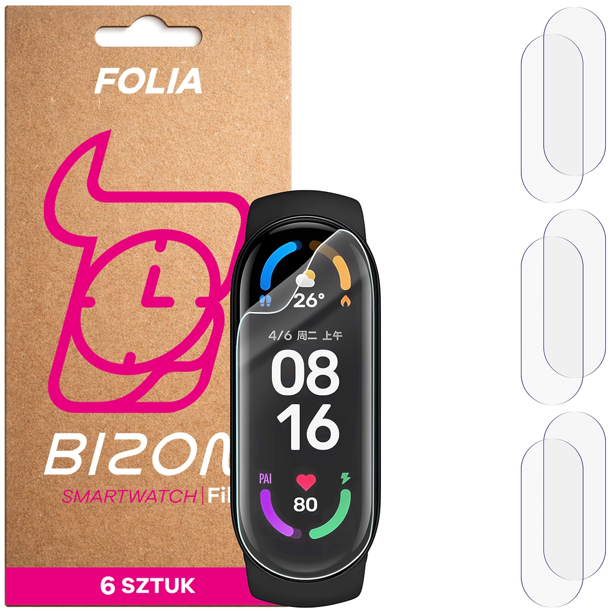 Bizon Watch Film HydroFlex hydrogel film for Xiaomi Mi Band 6