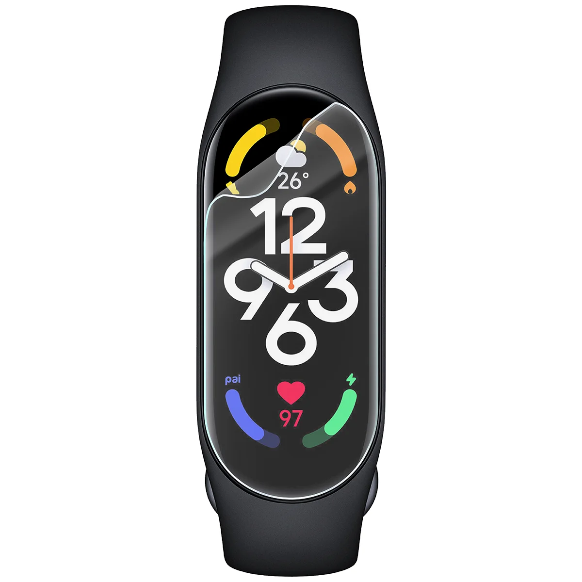 Bison Watch Film HydroFlex hydrogel film for Xiaomi Mi Band 7 on the watch