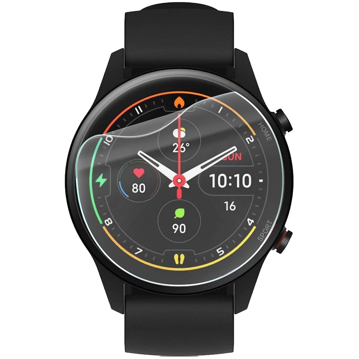 Bizon Watch Film HydroFlex hydrogel film for Xiaomi Mi Watch on the watch