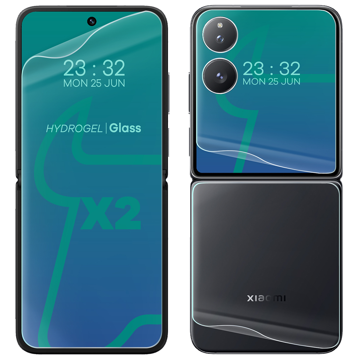Transparența setului de folii din hidrogel pentru telefon Bizon Glass Hydrogel Set