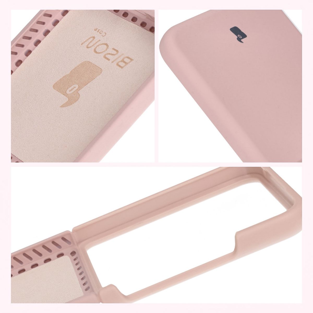 Bizon Soft Case design: integrated covers, raised edges, and microfiber lining