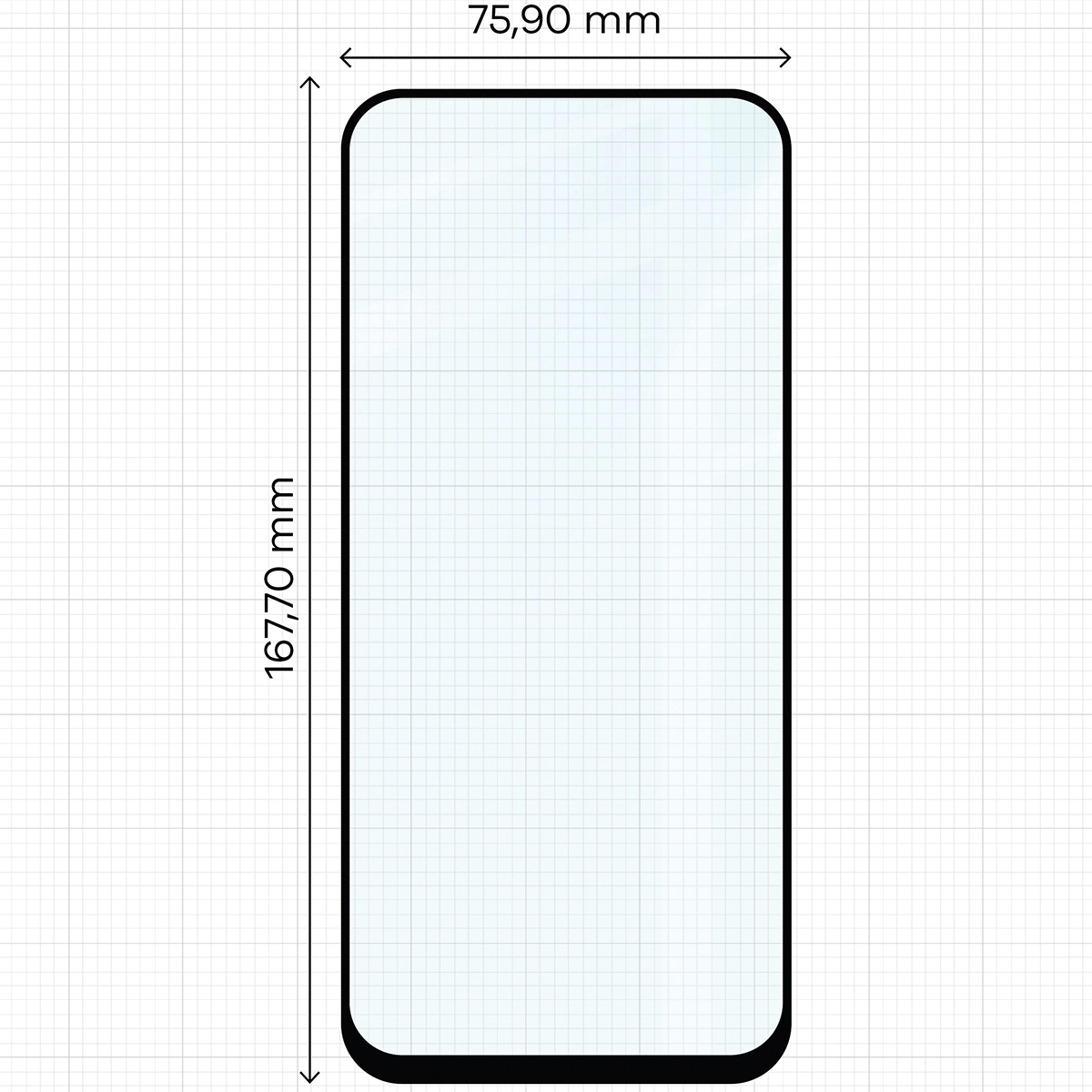 Wymiary szkła Bizon Glass Edge 2 do Xiaomi Redmi 15C 4G / 5G / POCO C85 4G