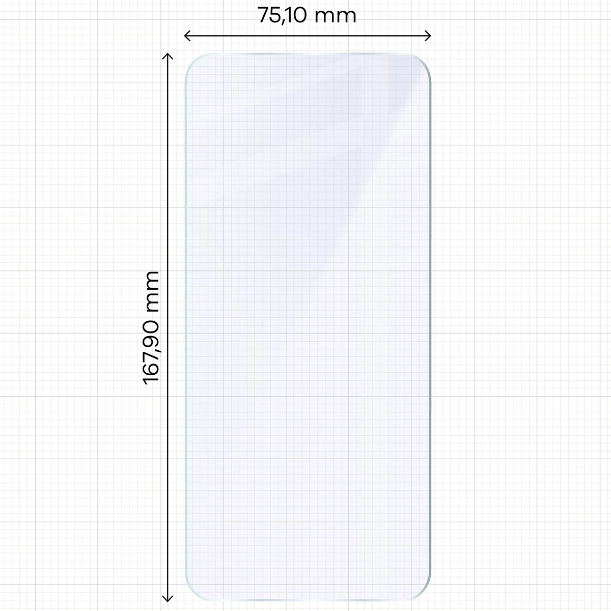 Miarka z wymiarami szkła hybrydowego Bizon Glass Mule do Xiaomi POCO C85 4G