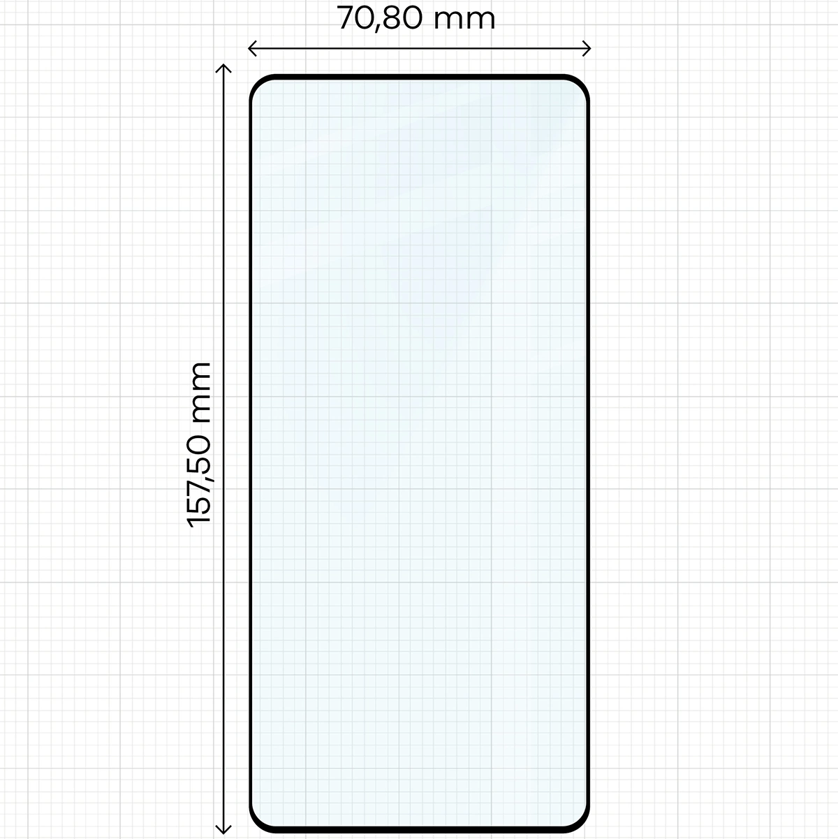 Wymiary szkła Bizon Glass Edge Duo do Xiaomi POCO F5