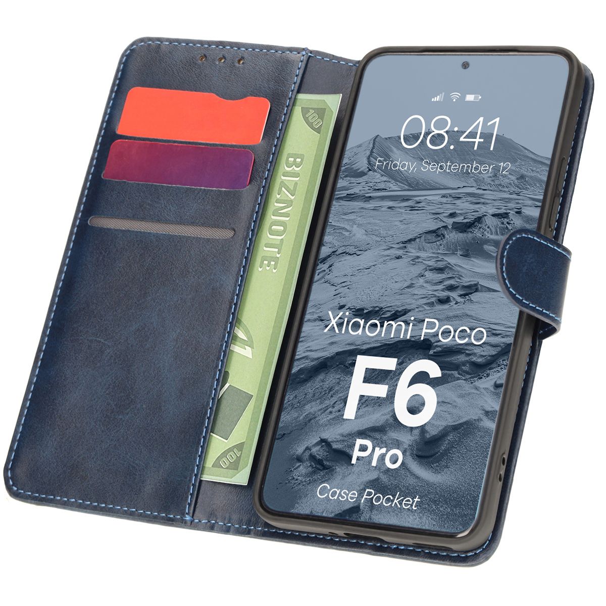 Bison Case Pocket Flip Case for Xiaomi Poco F6 Pro