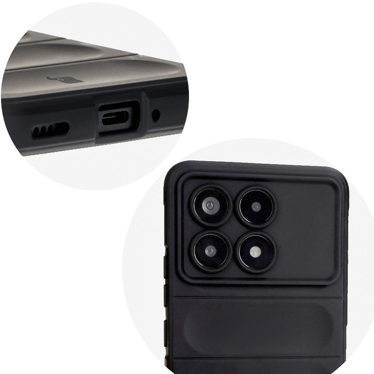 Precise cutouts and compatibility with wireless charging in Bizon Case Tur