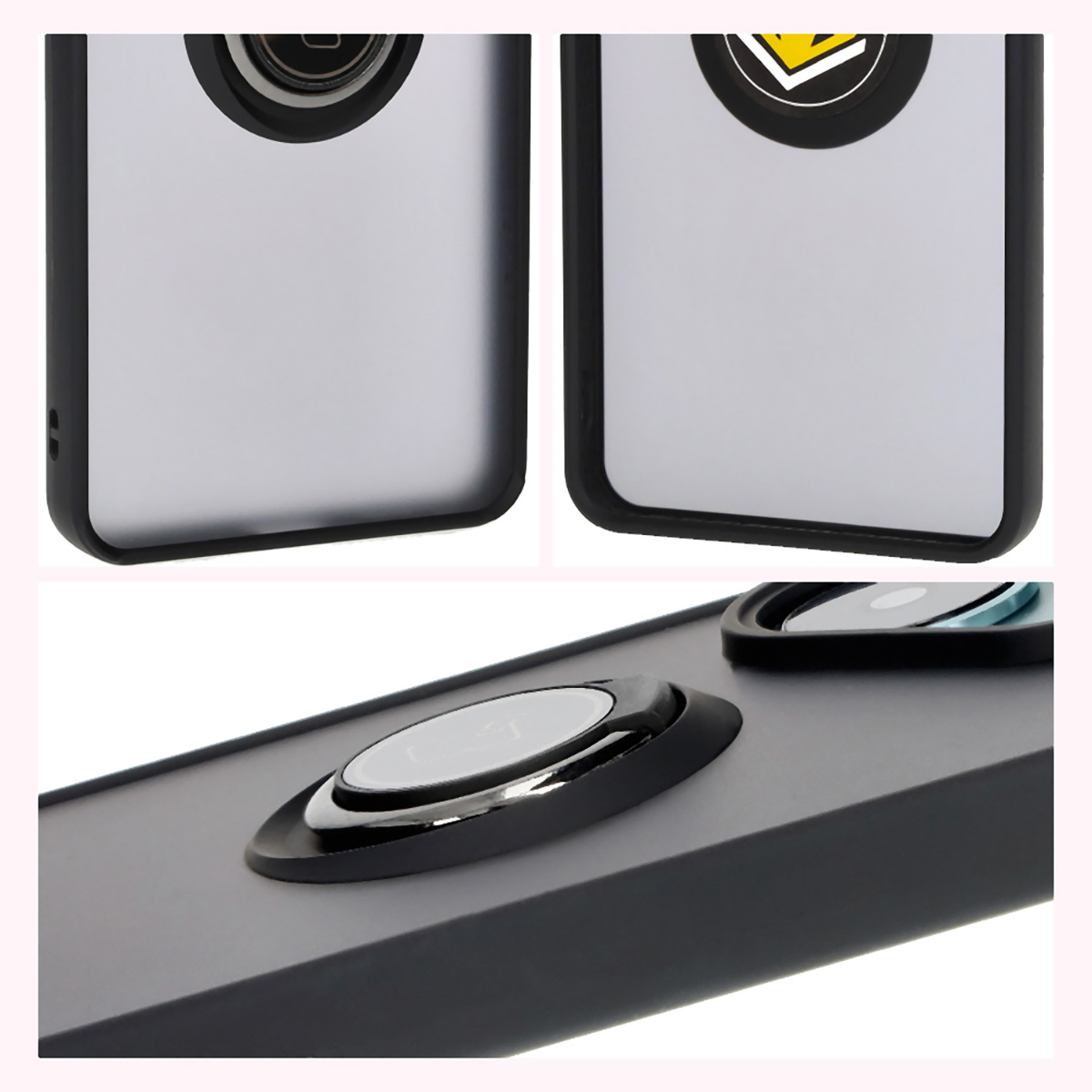Properties of Bizon Case Hybrid Ring: non-slip frame and matte design