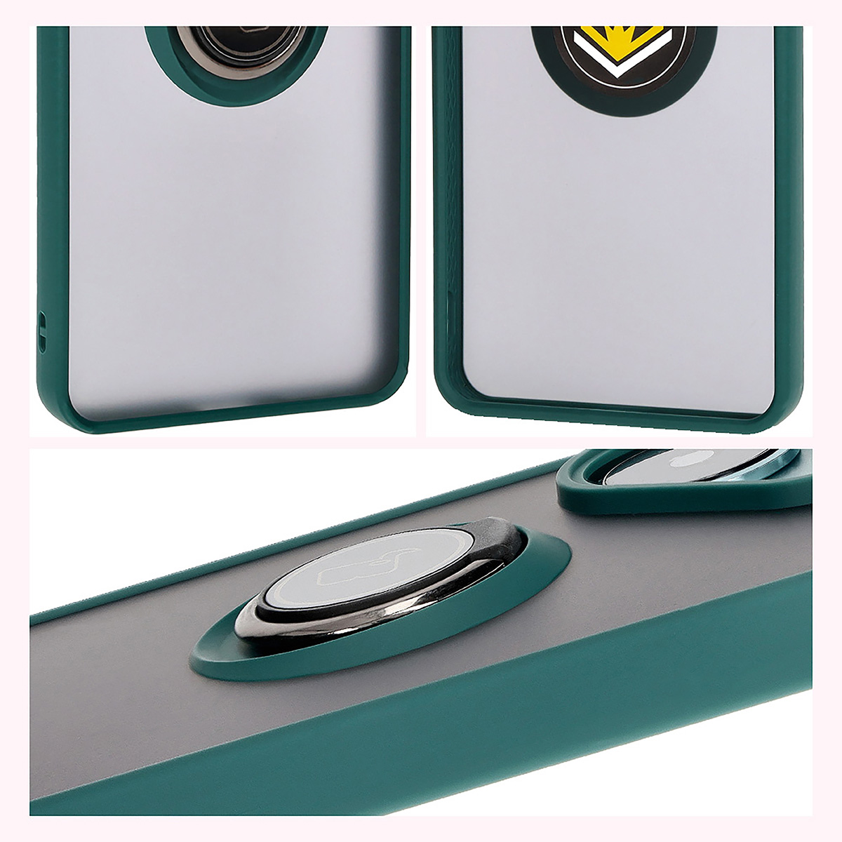 Features of Bizon Case Hybrid Ring: non-slip frame and matte design