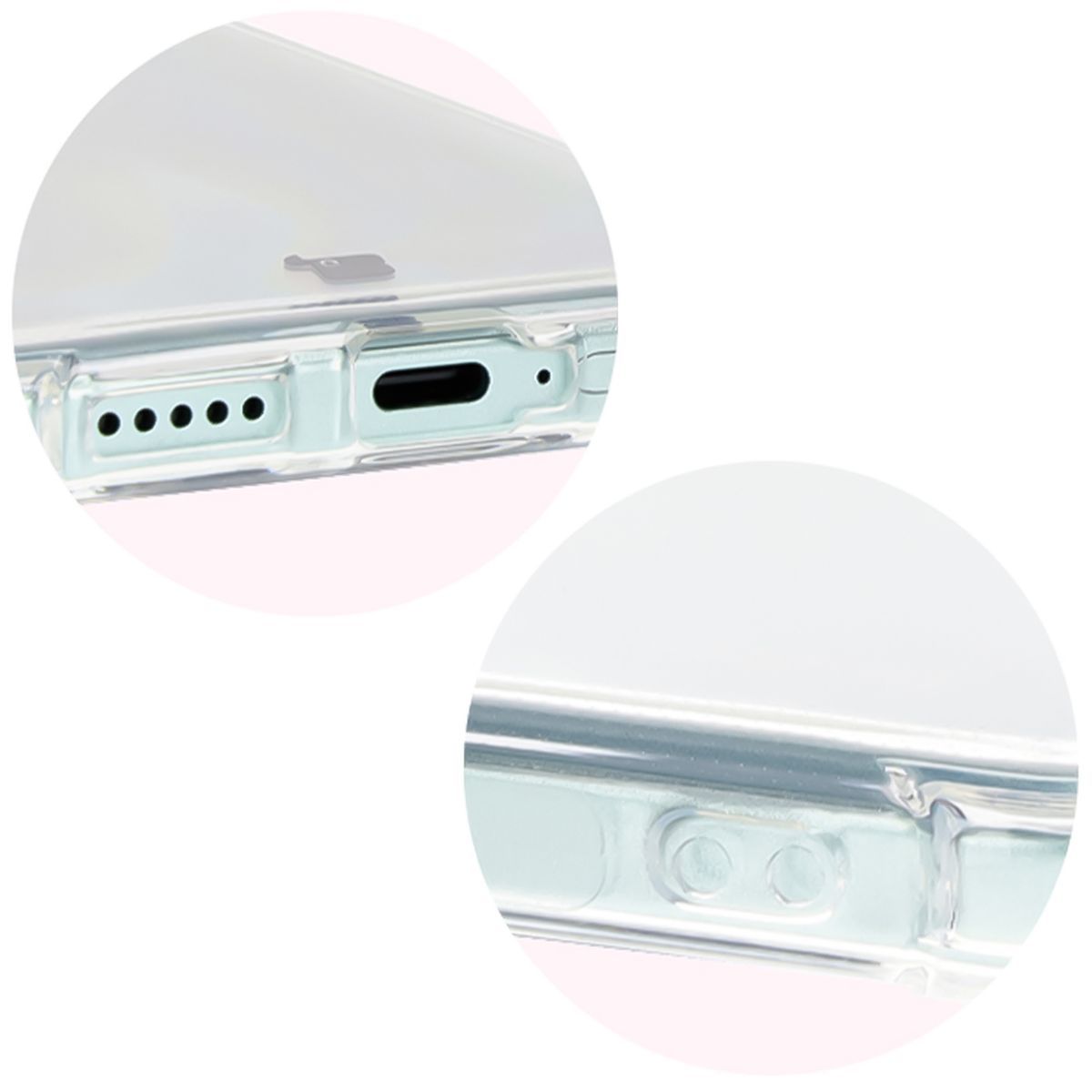 Dedizierte Ausschnitte und erhöhte Kanten der Kamera in der Hülle Bizon Case Salpa