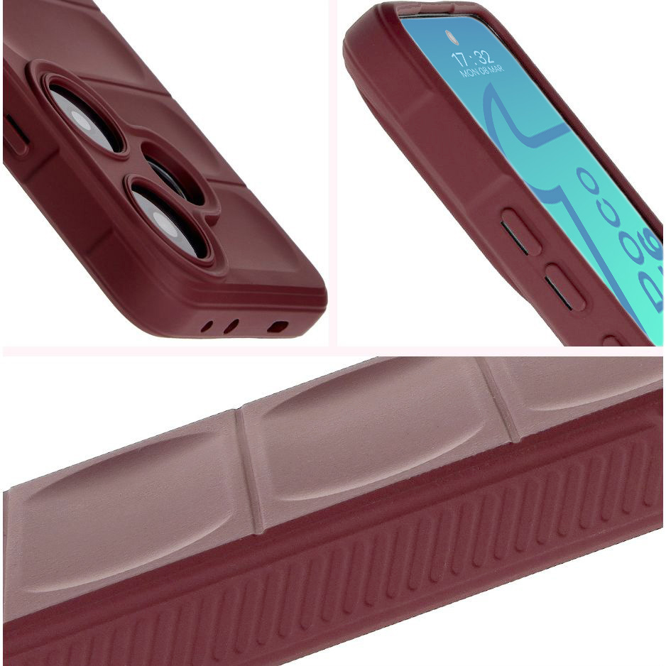 Textured sides and raised edges of the screen and camera in the Bizon Case Tur